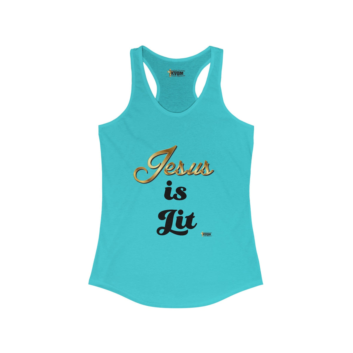 Jesus is Lit Women's Racerback Tank-KVOM KVOM Christian Clothing; Women’s Clothing; Women’s T-Shirts; Men's Clothing; Men's T-Shirts, Hoodies Sale; Ladies Tops; Ladies Dresses; Floral Tops; Floral Dresses; Flower Clothes; Activewear; Glorious; Psalms; Blessings On Blessings; Teens Clothing; Christian Book Store; Girl’s Clothing Sale; Mother’s Day Sale; Gifts For Sister; Christian Gifts; Gifts for Daughter; Spring Sale; Clearance Sale; Jesus; Christ Is King; Holy Ghost; God Got Me; Spiritual Warrior; Prophet