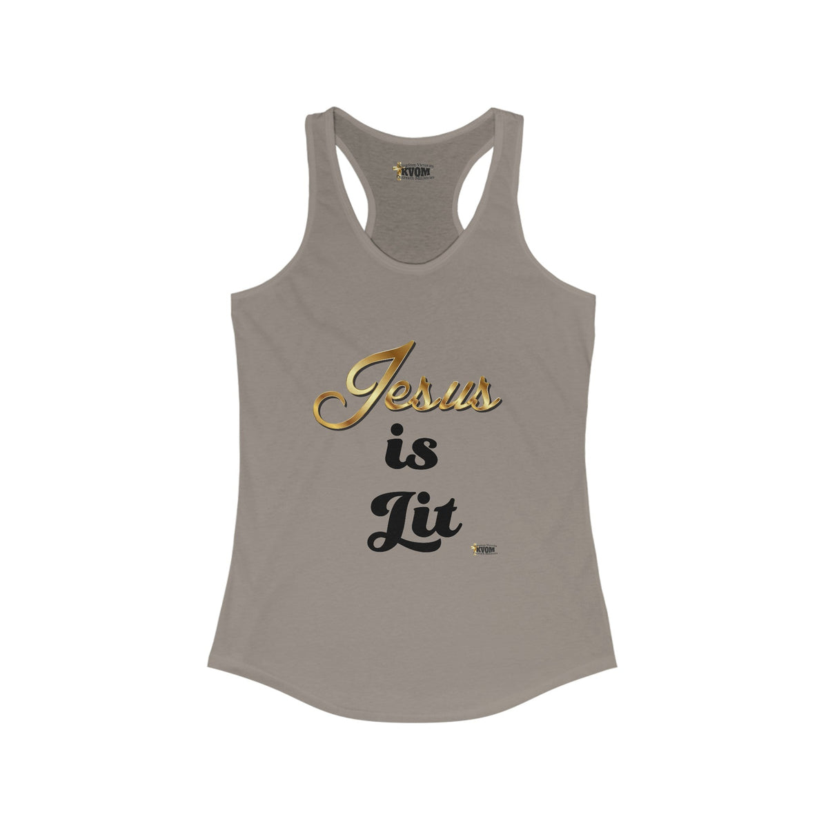 Jesus is Lit Women's Racerback Tank-KVOM KVOM Christian Clothing; Women’s Clothing; Women’s T-Shirts; Men's Clothing; Men's T-Shirts, Hoodies Sale; Ladies Tops; Ladies Dresses; Floral Tops; Floral Dresses; Flower Clothes; Activewear; Glorious; Psalms; Blessings On Blessings; Teens Clothing; Christian Book Store; Girl’s Clothing Sale; Mother’s Day Sale; Gifts For Sister; Christian Gifts; Gifts for Daughter; Spring Sale; Clearance Sale; Jesus; Christ Is King; Holy Ghost; God Got Me; Spiritual Warrior; Prophet