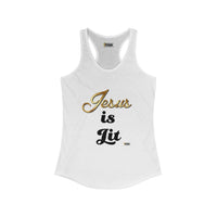 Jesus is Lit Women's Racerback Tank-KVOM KVOM Christian Clothing; Women’s Clothing; Women’s T-Shirts; Men's Clothing; Men's T-Shirts, Hoodies Sale; Ladies Tops; Ladies Dresses; Floral Tops; Floral Dresses; Flower Clothes; Activewear; Glorious; Psalms; Blessings On Blessings; Teens Clothing; Christian Book Store; Girl’s Clothing Sale; Mother’s Day Sale; Gifts For Sister; Christian Gifts; Gifts for Daughter; Spring Sale; Clearance Sale; Jesus; Christ Is King; Holy Ghost; God Got Me; Spiritual Warrior; Prophet