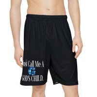 Just Call Me a G God's Child Men’s Sports Shorts, Black-KVOM