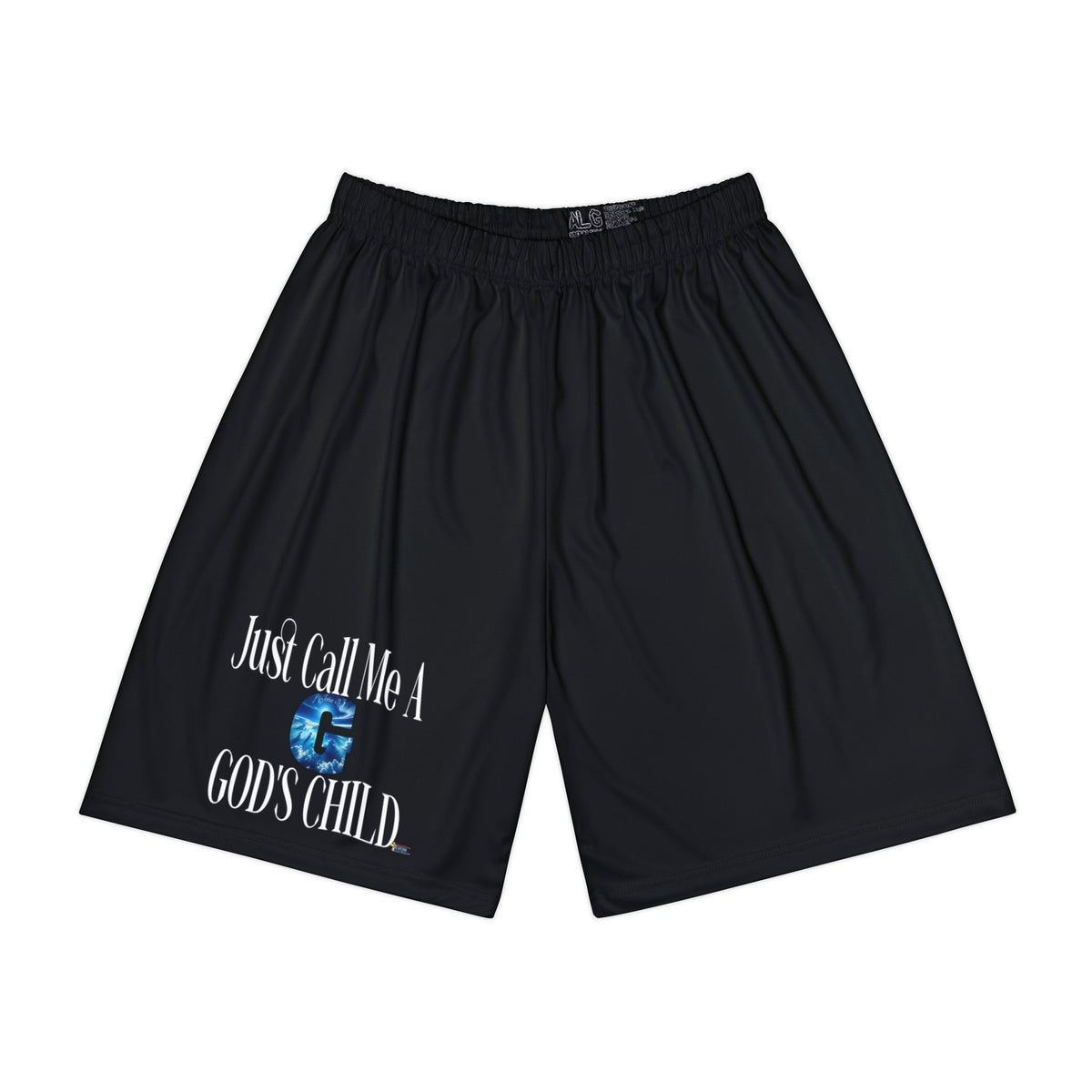 Just Call Me a G God's Child Men’s Sports Shorts, Black-KVOM