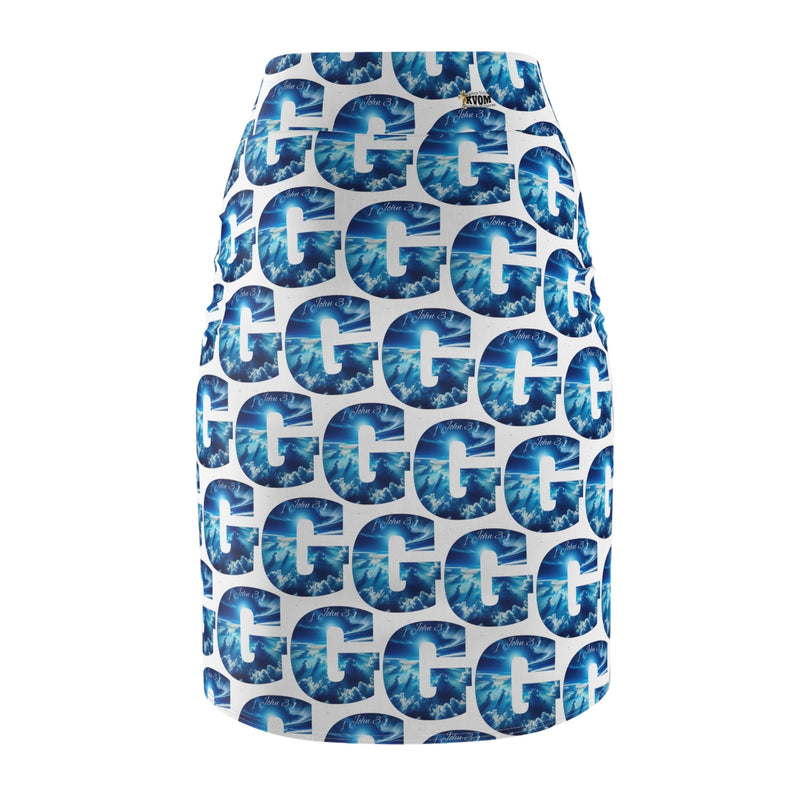 Just Call Me a G God's Child Women's Pencil Skirt, White-KVOM