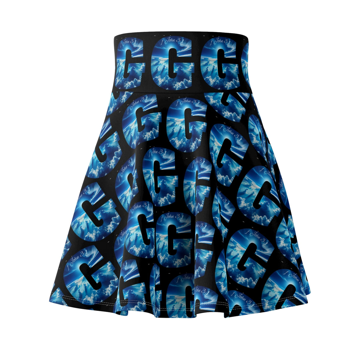 Just Call Me a G God's Child Women's Skater Skirt, Black-KVOM