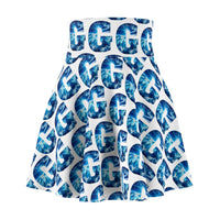 Just Call Me a G God's Child Women's Skater Skirt, White-KVOM