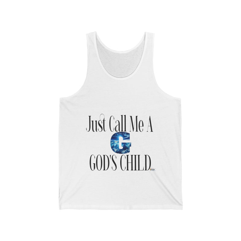 Just Call Me a G God's Child Women's Tank-KVOM; KVOM Christian Clothing; Women’s Clothing; Women’s T-Shirts; Hoodies Sale; Ladies Tops; Ladies Dresses; Floral Tops; Floral Dresses; Flower Clothes; Activewear; Glorious; Psalms; Blessings On Blessings; Teens Clothing; Christian Book Store; Girl’s Clothing Sale; Mother’s Day Sale; Gifts For Sister; Christian Gifts; Gifts for Daughter; Spring Sale; Clearance Sale; Jesus; Christ Is King; Holy Ghost; God Got Me; Spiritual Warrior; Prophetic; Blessings; Beautiful 