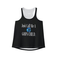 Just Call Me a G God's Child Women's Tank Top, Black-KVOM; KVOM Christian Clothing; Women’s Clothing; Women’s T-Shirts; Hoodies Sale; Ladies Tops; Ladies Dresses; Floral Tops; Floral Dresses; Flower Clothes; Activewear; Glorious; Psalms; Blessings On Blessings; Teens Clothing; Christian Book Store; Girl’s Clothing Sale; Mother’s Day Sale; Gifts For Sister; Christian Gifts; Gifts for Daughter; Spring Sale; Clearance Sale; Jesus; Christ Is King; Holy Ghost; God Got Me; Spiritual Warrior; Prophetic; Blessings;