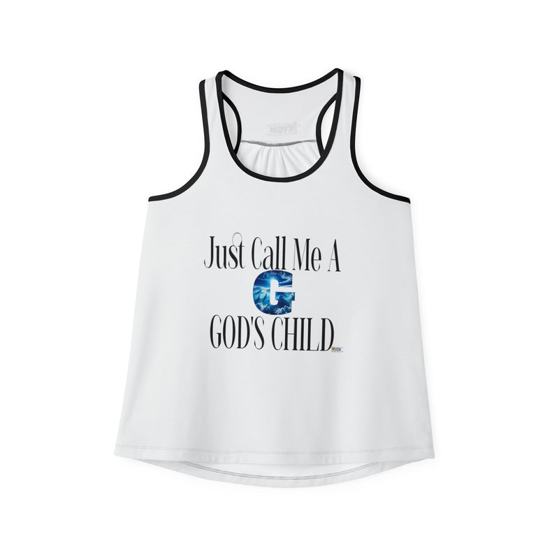 Just Call Me a G God's Child Women's Tank Top, White-KVOM; KVOM Christian Clothing; Women’s Clothing; Women’s T-Shirts; Hoodies Sale; Ladies Tops; Ladies Dresses; Floral Tops; Floral Dresses; Flower Clothes; Activewear; Glorious; Psalms; Blessings On Blessings; Teens Clothing; Christian Book Store; Girl’s Clothing Sale; Mother’s Day Sale; Gifts For Sister; Christian Gifts; Gifts for Daughter; Spring Sale; Clearance Sale; Jesus; Christ Is King; Holy Ghost; God Got Me; Spiritual Warrior; Prophetic; Blessings;