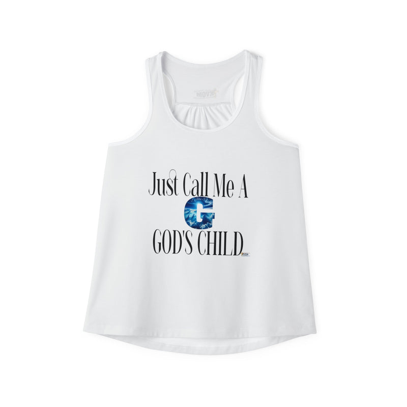 Just Call Me a G God's Child Women's Tank Top, White-KVOM; KVOM Christian Clothing; Women’s Clothing; Women’s T-Shirts; Hoodies Sale; Ladies Tops; Ladies Dresses; Floral Tops; Floral Dresses; Flower Clothes; Activewear; Glorious; Psalms; Blessings On Blessings; Teens Clothing; Christian Book Store; Girl’s Clothing Sale; Mother’s Day Sale; Gifts For Sister; Christian Gifts; Gifts for Daughter; Spring Sale; Clearance Sale; Jesus; Christ Is King; Holy Ghost; God Got Me; Spiritual Warrior; Prophetic; Blessings;