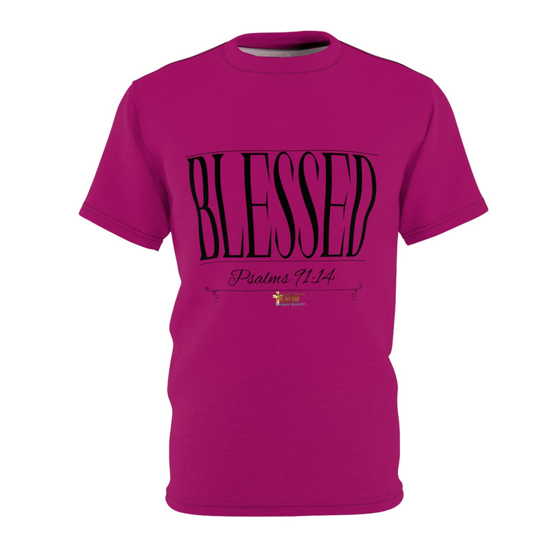 KVOM BLESSED "Stretched" Series T-Shirt, Deep Berry