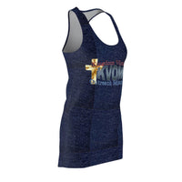 KVOM Blue Logo Indigo Denim Racerback Dress-KVOM