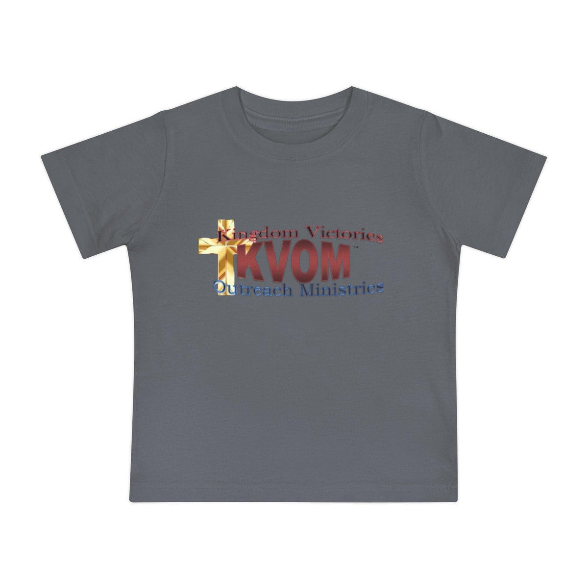 KVOM Logo Baby Short Sleeve T-Shirt, Maroon Logo-Children's Clothing-KVOM