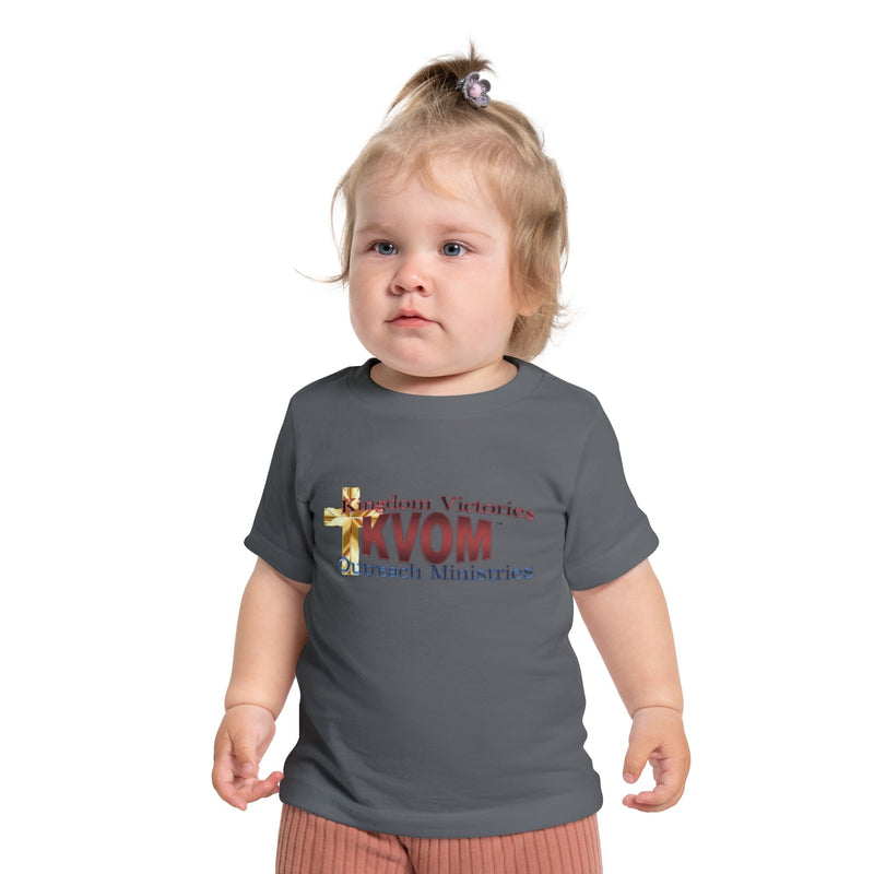 KVOM Logo Baby Short Sleeve T-Shirt, Maroon Logo-Children's Clothing-KVOM