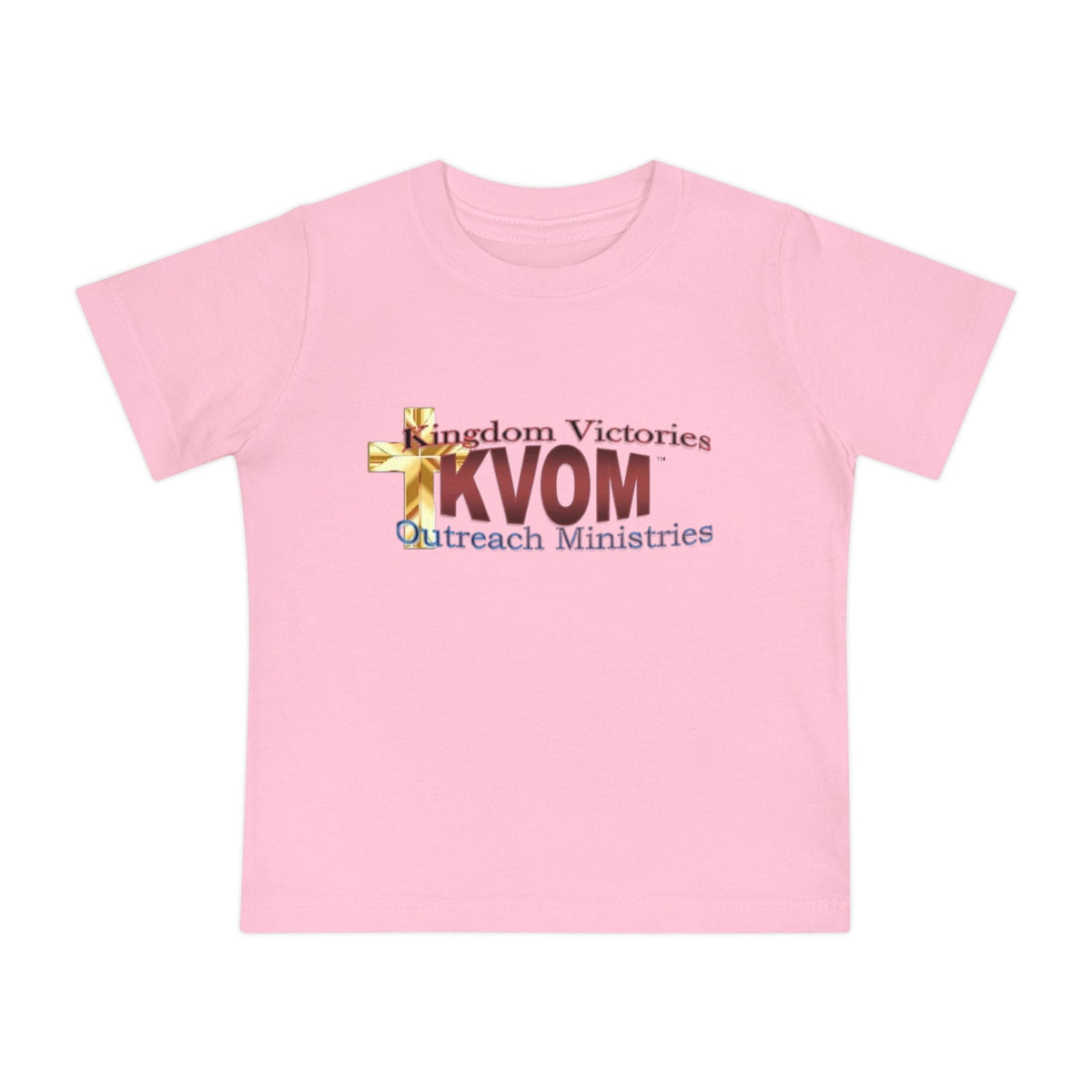 KVOM Logo Baby Short Sleeve T-Shirt, Maroon Logo-Children's Clothing-KVOM