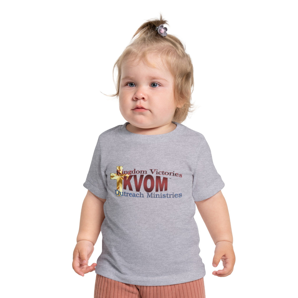 KVOM Logo Baby Short Sleeve T-Shirt, Maroon Logo-Children's Clothing-KVOM