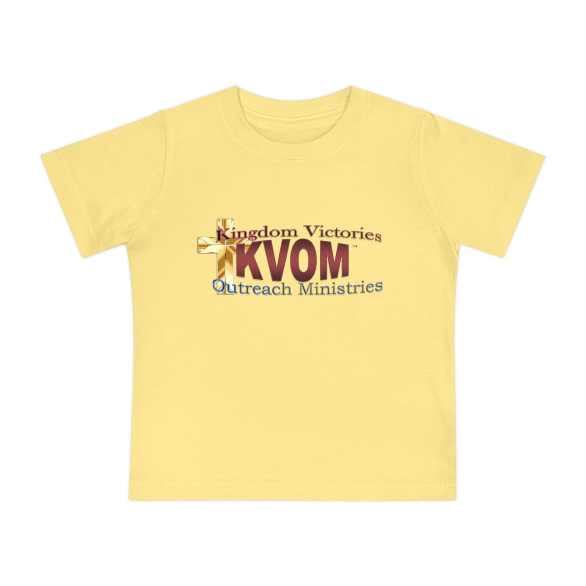 KVOM Logo Baby Short Sleeve T-Shirt, Maroon Logo-Children's Clothing-KVOM