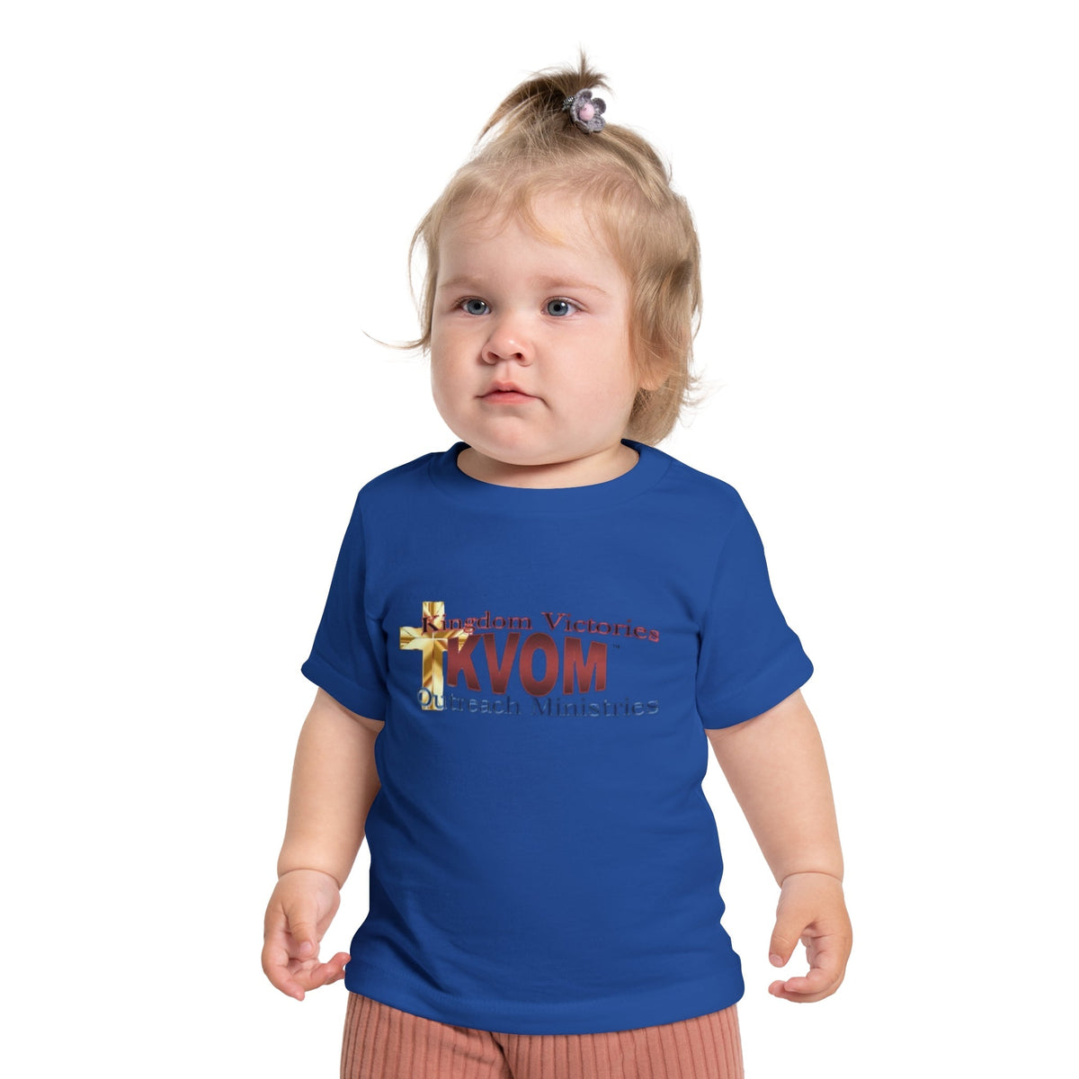 KVOM Logo Baby Short Sleeve T-Shirt, Maroon Logo-Children's Clothing-KVOM