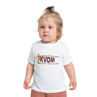 KVOM Logo Baby Short Sleeve T-Shirt, Maroon Logo-Children's Clothing-KVOM