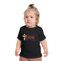 KVOM Logo Baby Short Sleeve T-Shirt, Maroon Logo-Children's Clothing-KVOM