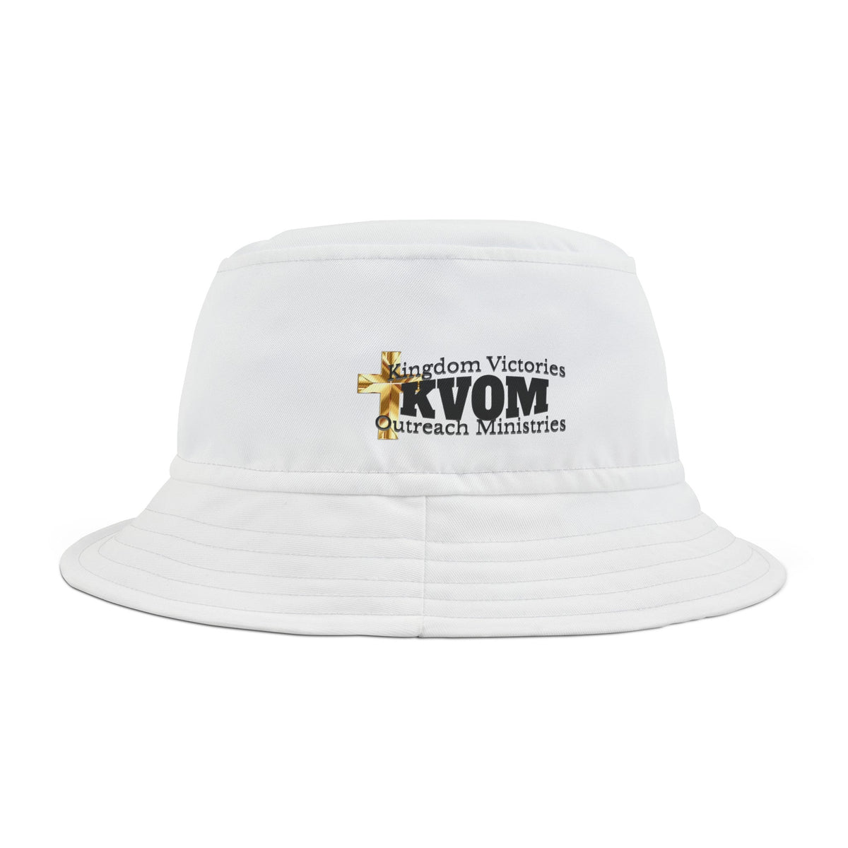 KVOM Logo Bucket Hat White & Black-KVOM; Christian Clothing; Women’s Clothing; Men's Clothes, Men's Hats, Women’s T-Shirts; Hoodies Sale; Ladies Tops; Ladies Dresses; Floral Tops; Floral Dresses; Flower Clothes; Activewear; Glorious; Psalms; Blessings On Blessings; Teens Clothing; Christian Book Store; Girl’s Clothing Sale; Mother’s Day Sale; Gifts For Sister; Christian Gifts; Gifts for Daughter; Spring Sale; Clearance Sale; Jesus; Christ Is King; Holy Ghost; God Got Me; Spiritual Warrior; Prophetic; Blessi