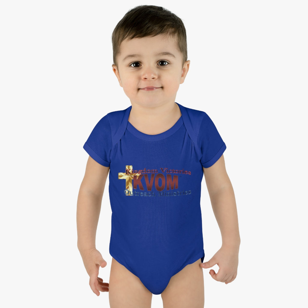 KVOM Logo Infant Baby Onesie, Maroon Logo-Children's Clothing-KVOM