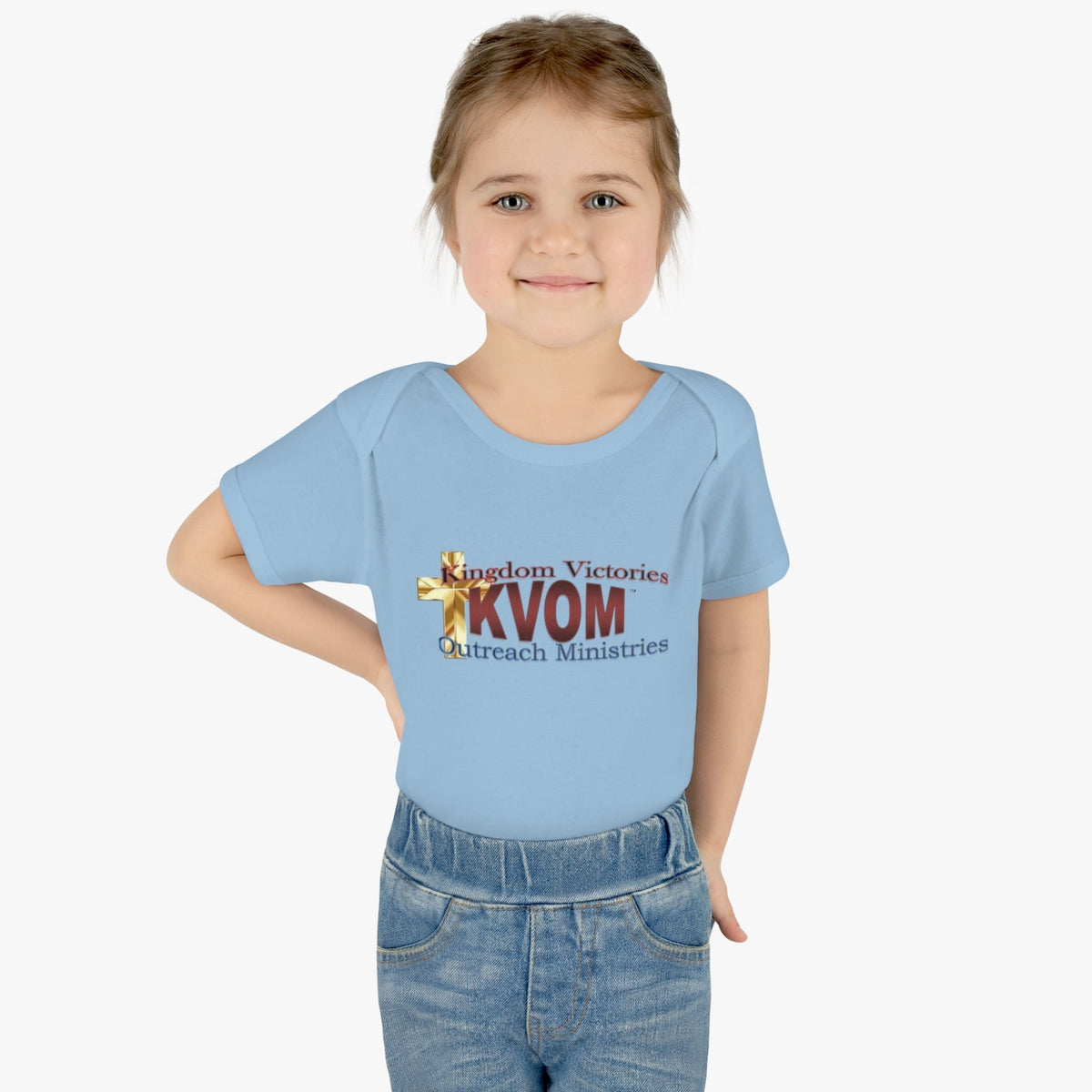 KVOM Logo Infant Baby Onesie, Maroon Logo-Children's Clothing-KVOM