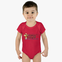 KVOM Logo Infant Baby Onesie, Maroon Logo-Children's Clothing-KVOM