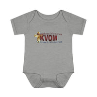 KVOM Logo Infant Baby Onesie, Maroon Logo-Children's Clothing-KVOM