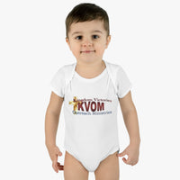 KVOM Logo Infant Baby Onesie, Maroon Logo-Children's Clothing-KVOM