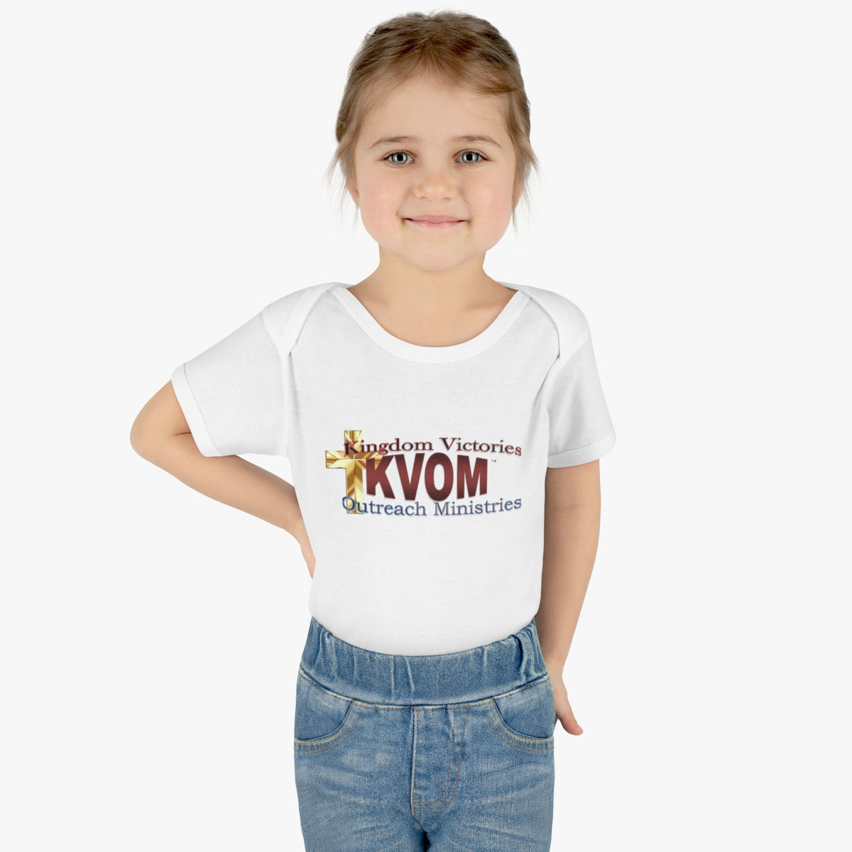 KVOM Logo Infant Baby Onesie, Maroon Logo-Children's Clothing-KVOM