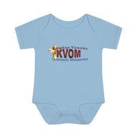 KVOM Logo Infant Baby Onesie, Maroon Logo-Children's Clothing-KVOM