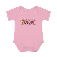 KVOM Logo Infant Baby Onesie, Maroon Logo-Children's Clothing-KVOM