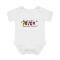 KVOM Logo Infant Baby Onesie, Maroon Logo-Children's Clothing-KVOM