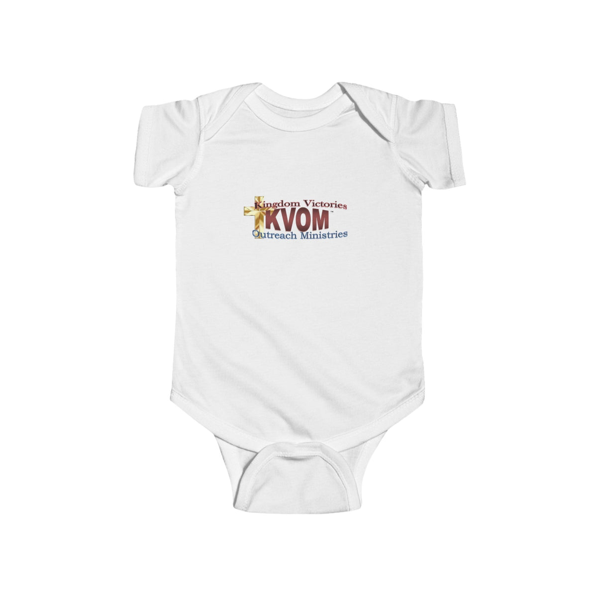 KVOM Logo Infant Jersey Style Onesie, Brass Logo-Children's Clothing-KVOM