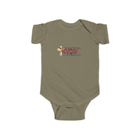 KVOM Logo Infant Jersey Style Onesie, Brass Logo-Children's Clothing-KVOM