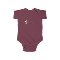 KVOM Logo Infant Jersey Style Onesie, Brass Logo-Children's Clothing-KVOM