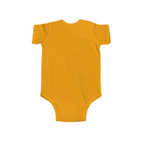 KVOM Logo Infant Jersey Style Onesie, Brass Logo-Children's Clothing-KVOM