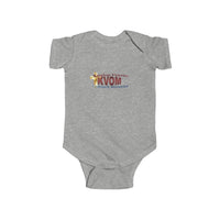 KVOM Logo Infant Jersey Style Onesie, Brass Logo-Children's Clothing-KVOM