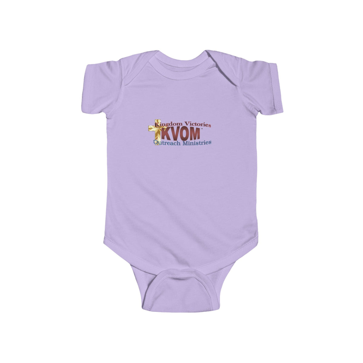 KVOM Logo Infant Jersey Style Onesie, Brass Logo-Children's Clothing-KVOM