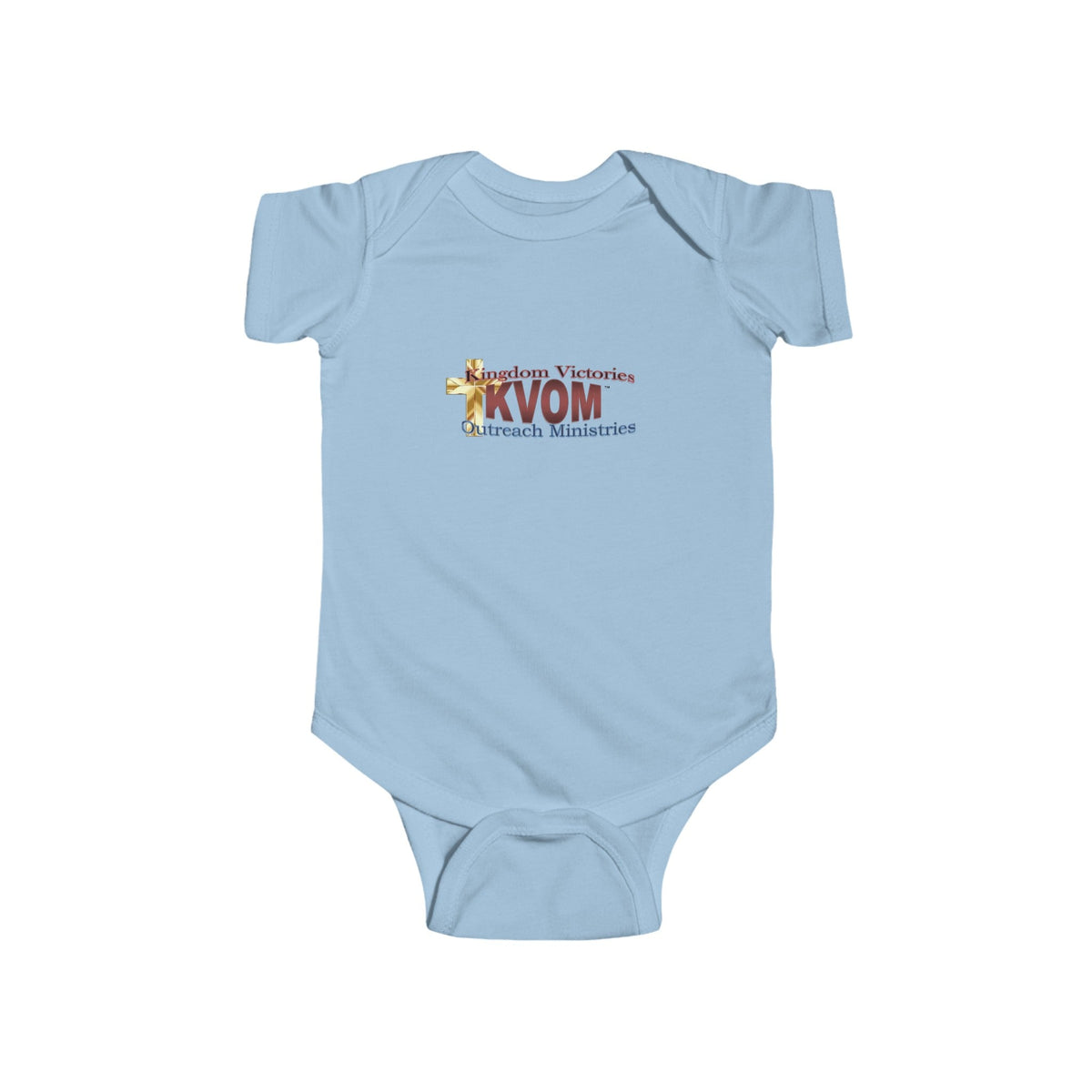 KVOM Logo Infant Jersey Style Onesie, Brass Logo-Children's Clothing-KVOM