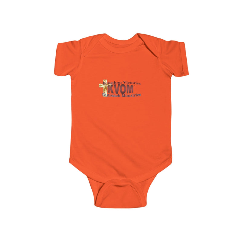 KVOM Logo Infant Jersey Style Onesie, Brass Logo-Children's Clothing-KVOM