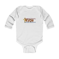 KVOM Logo Infant Long Sleeve Onesie, Brass Logo-Children's Clothing-KVOM