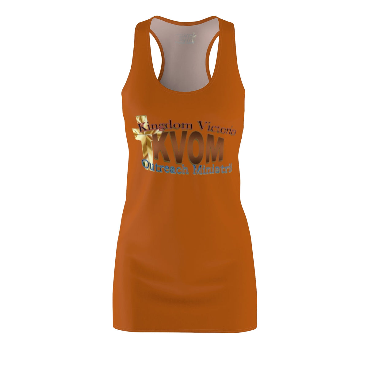 KVOM Logo Racerback Dress, Sable-KVOM