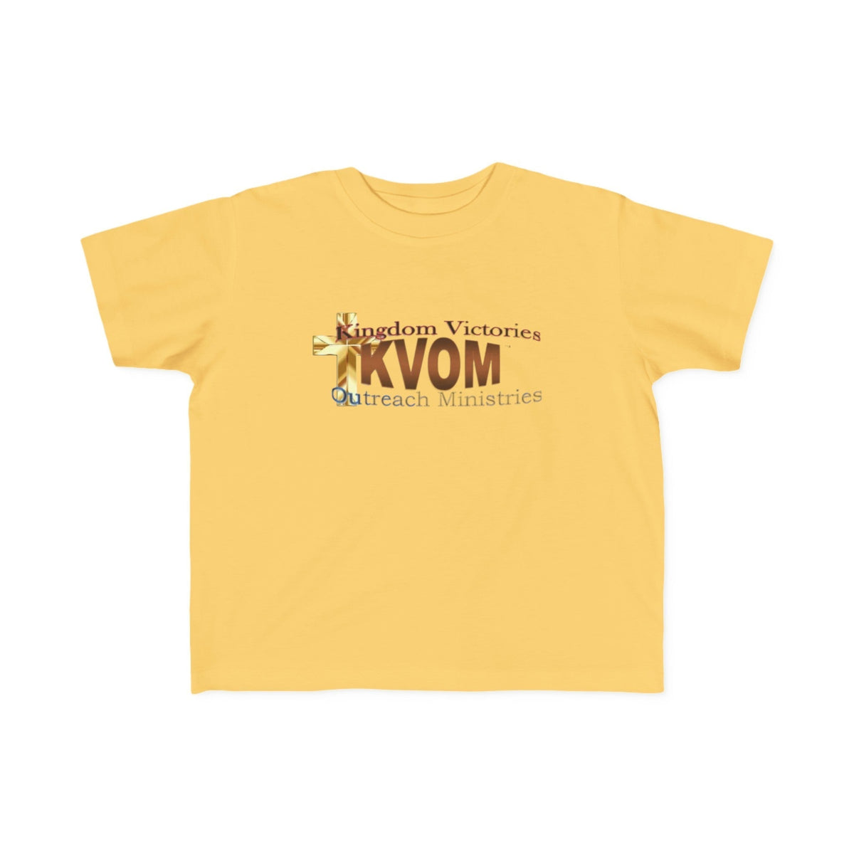 KVOM Logo Toddler's Jersey Style Tee, Brass Logo-Children's Clothing-KVOM