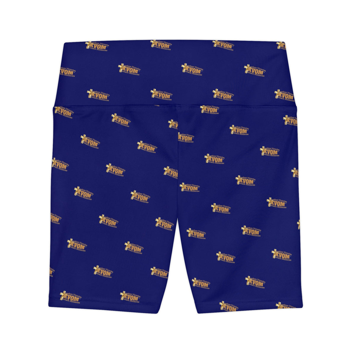 KVOM Logo True Gold Women's Workout Shorts, Blueberry