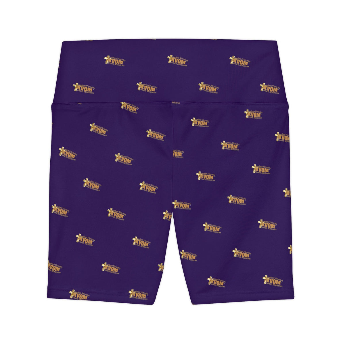 KVOM Logo True Gold Women's Workout Shorts, Purple