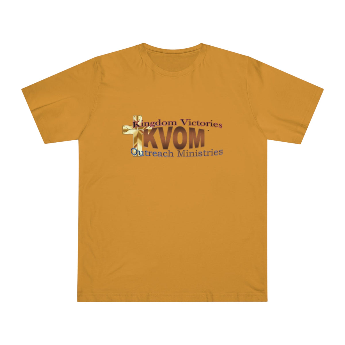 KVOM Logo Unisex Deluxe T-shirt, Brass Logo-KVOM