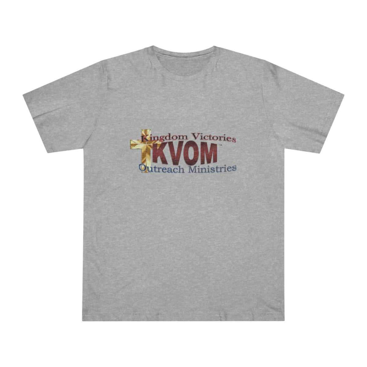 KVOM Logo Unisex Deluxe T-shirt, Maroon Logo-KVOM