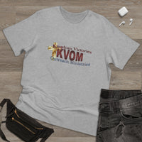 KVOM Logo Unisex Deluxe T-shirt, Maroon Logo-KVOM