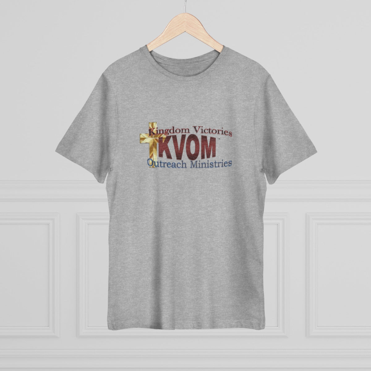 KVOM Logo Unisex Deluxe T-shirt, Maroon Logo-KVOM