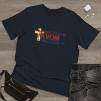 KVOM Logo Unisex Deluxe T-shirt, Maroon Logo-KVOM